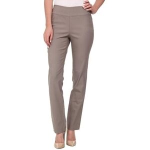 NIC+ZOE Women's Basic Wonderstretch Pant In Taupe Brown